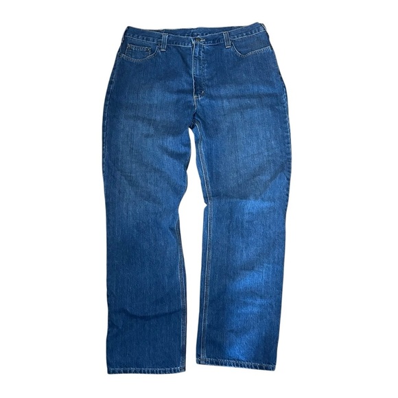 Carhartt Jeans Size 40x34 Men's Work Wear Denim Tall - Picture 1 of 5